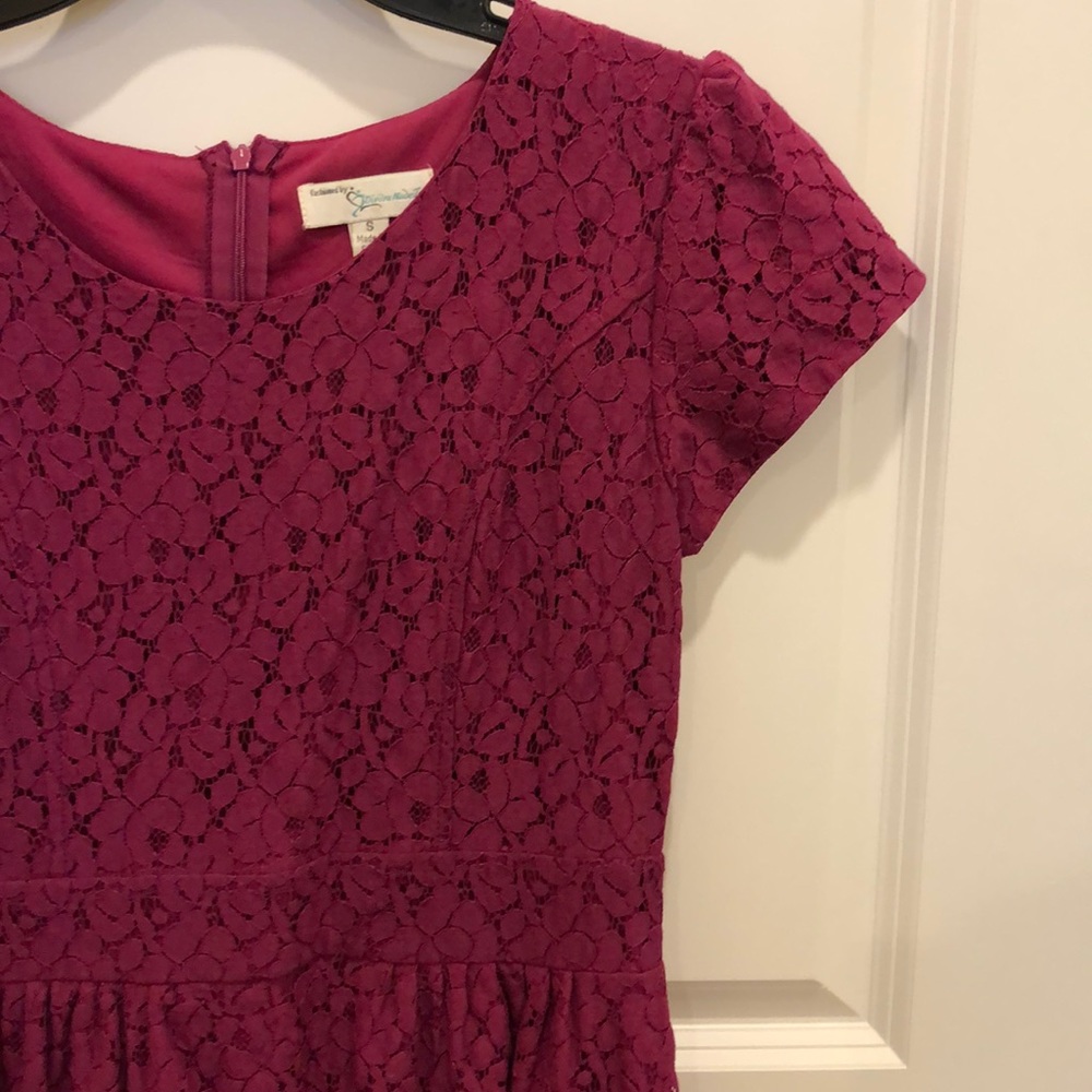 Magenta lace dress